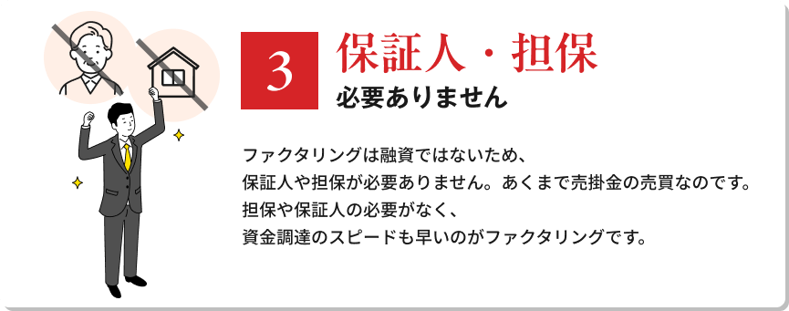 保証人・担保必要ありません